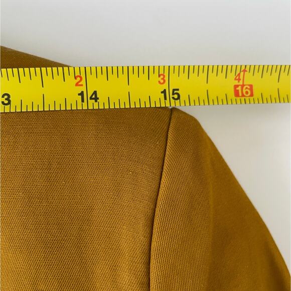 Elizabeth And James Yellow Linen Blend Blazer Women's Size 6 - Picture 13 of 13